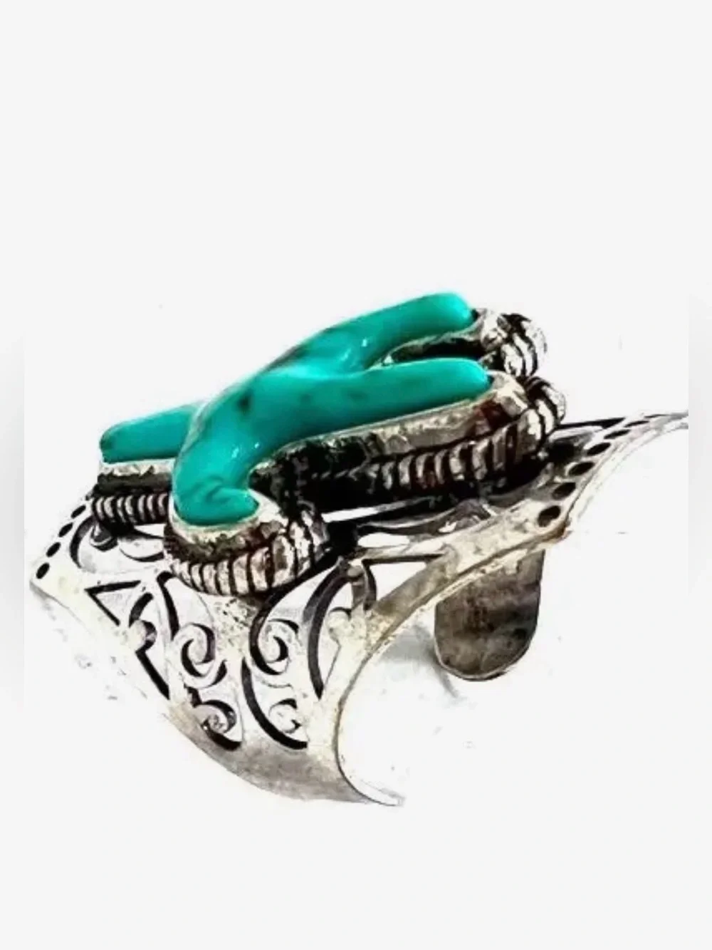 Turquoise Cactus Statement Ring